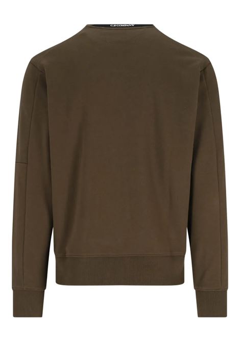 diagonal raised fleece sweatshirt man green C.P. COMPANY | RCCMSS713A-005086W683